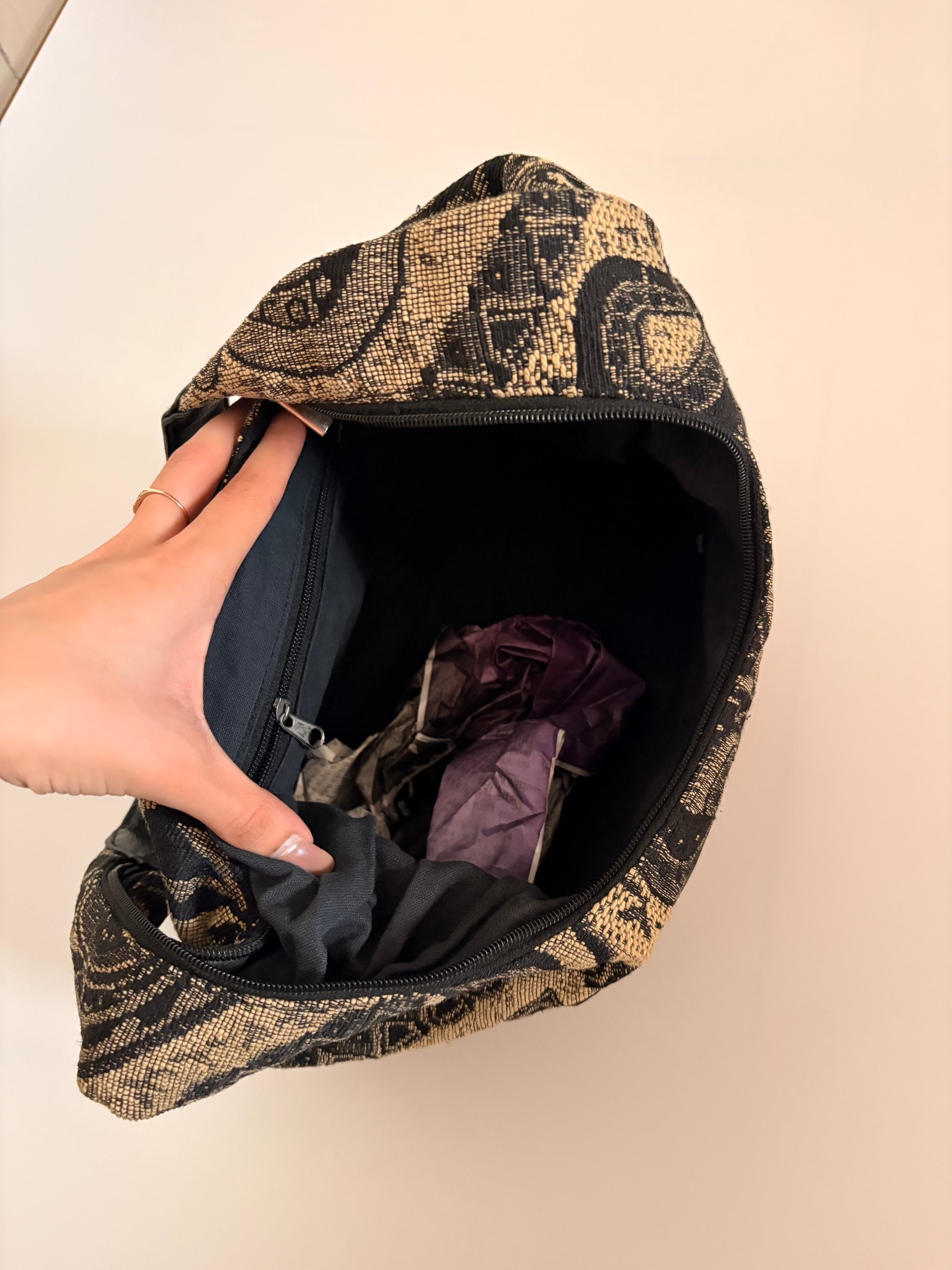 Paisley print hobo bag