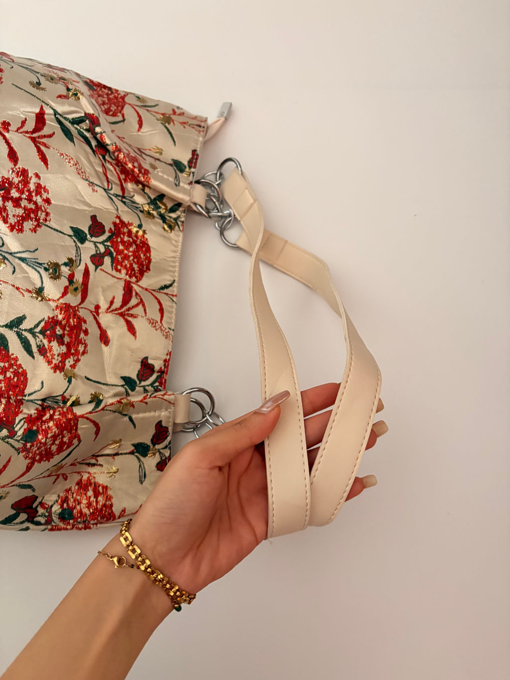 floral canvas tote
