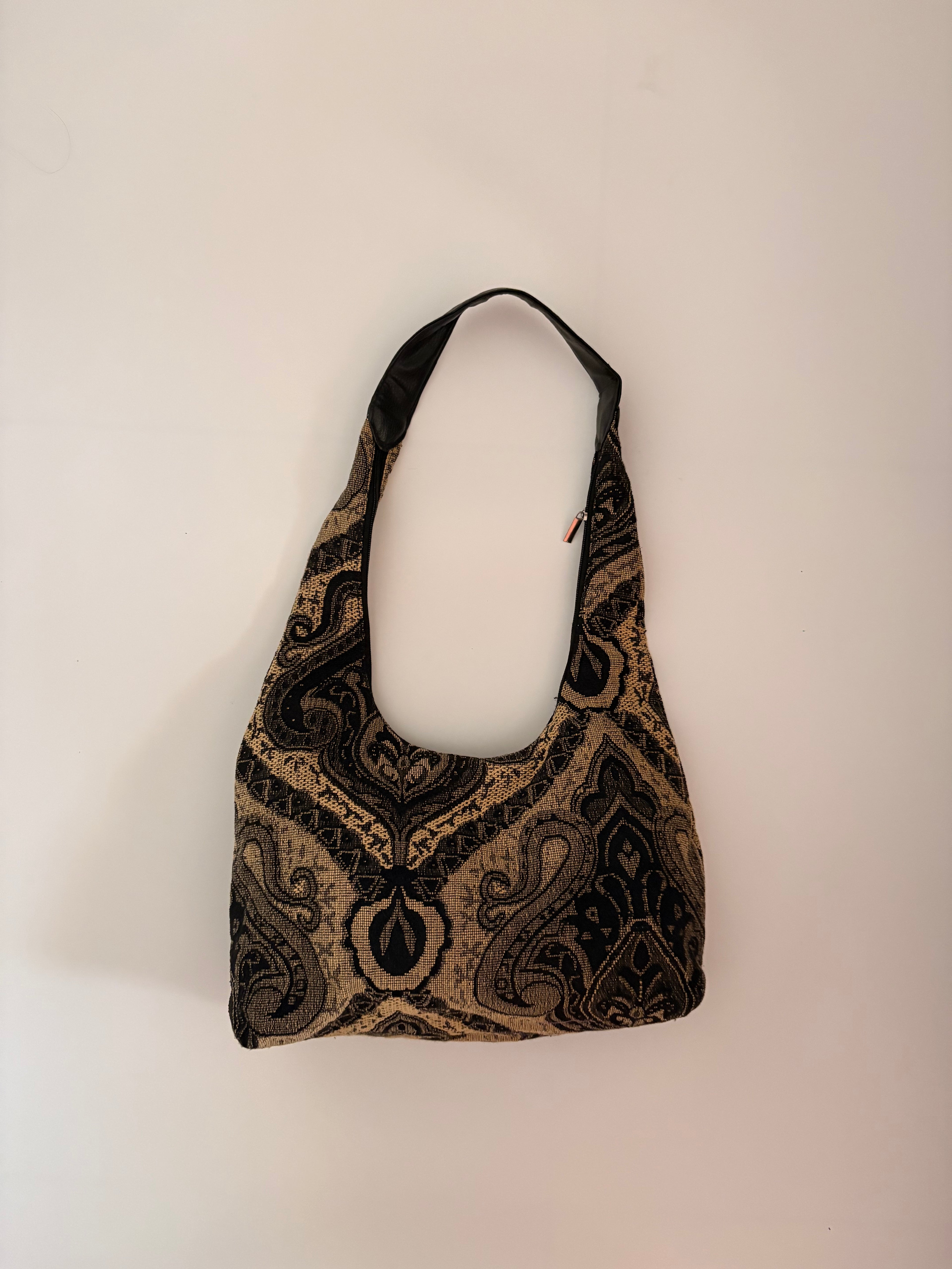 Paisley print hobo bag