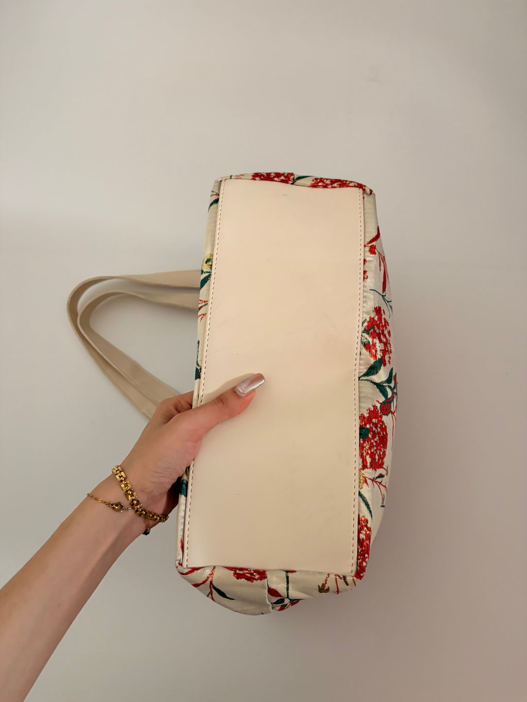floral canvas tote