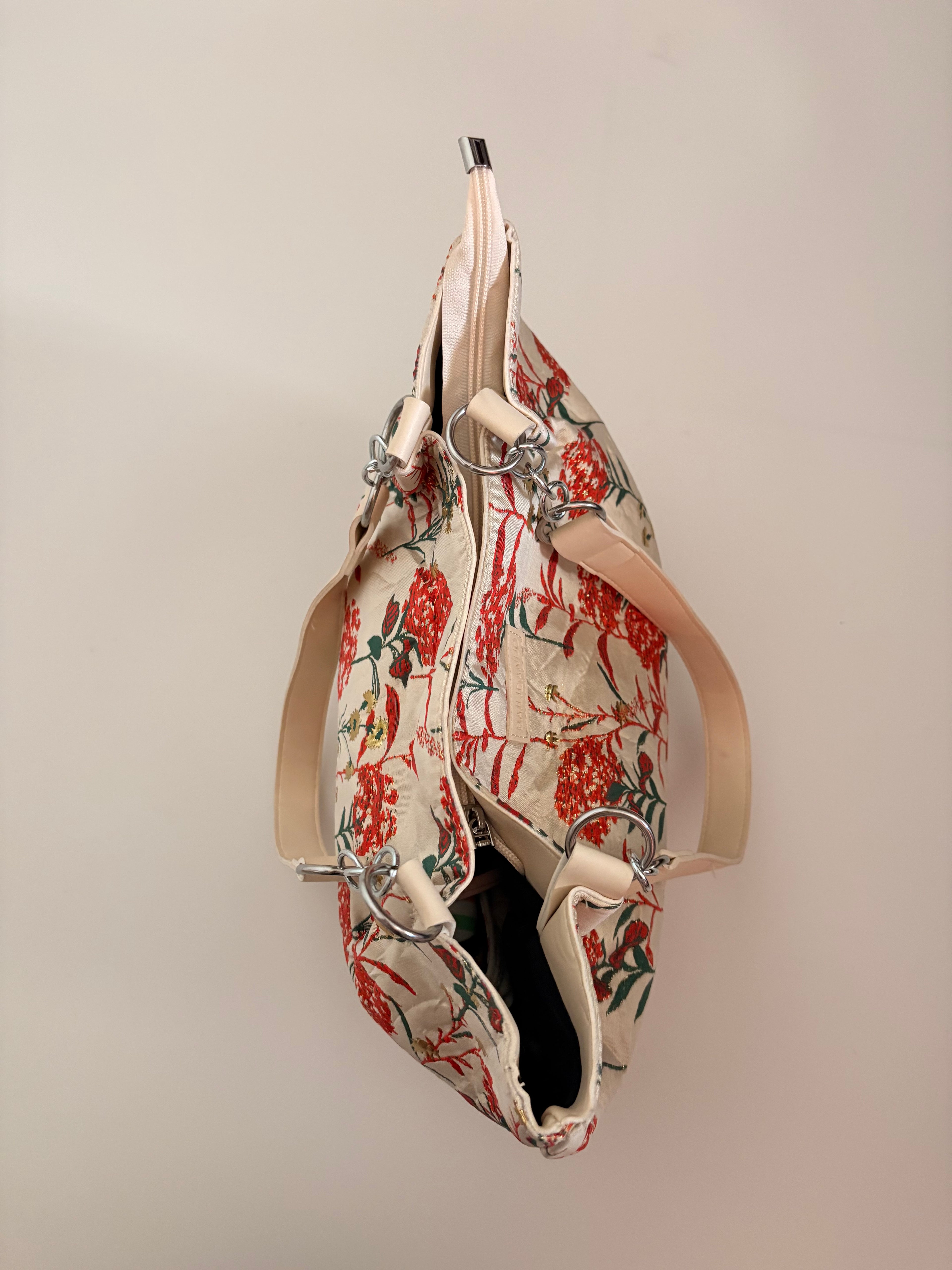 floral canvas tote