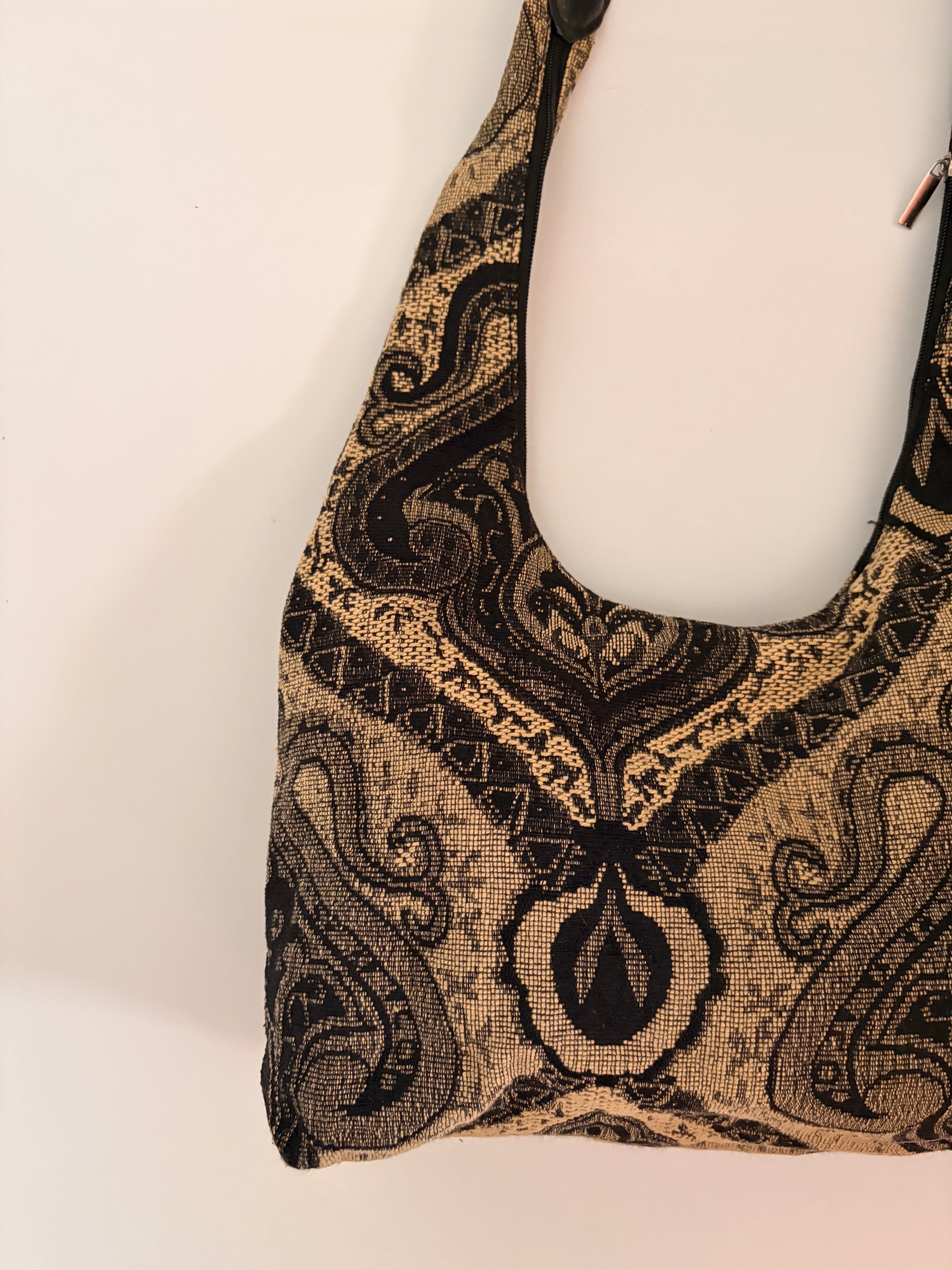 Paisley print hobo bag