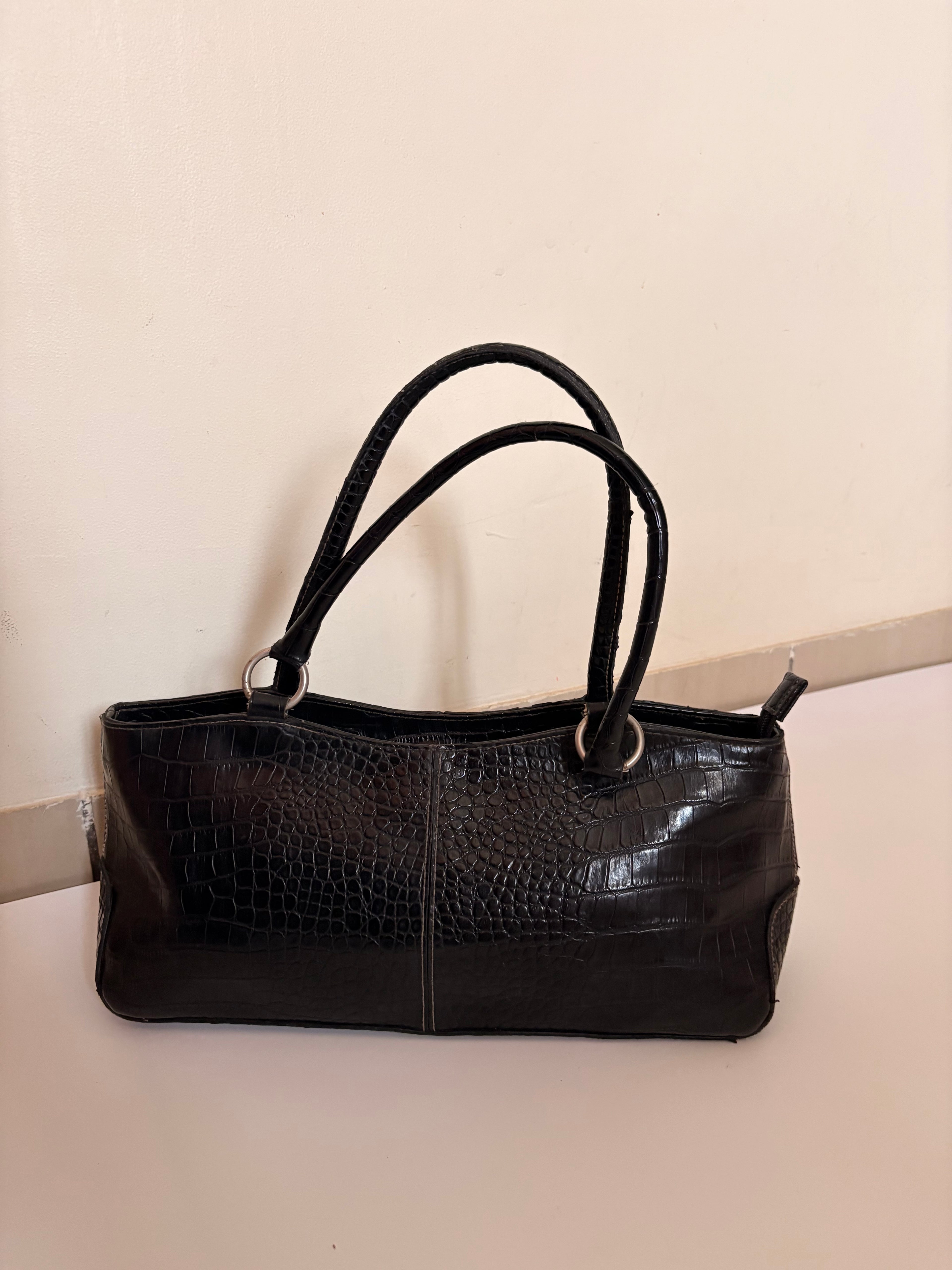 croc embossed bag