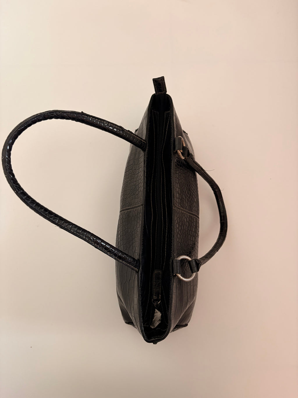 croc embossed bag