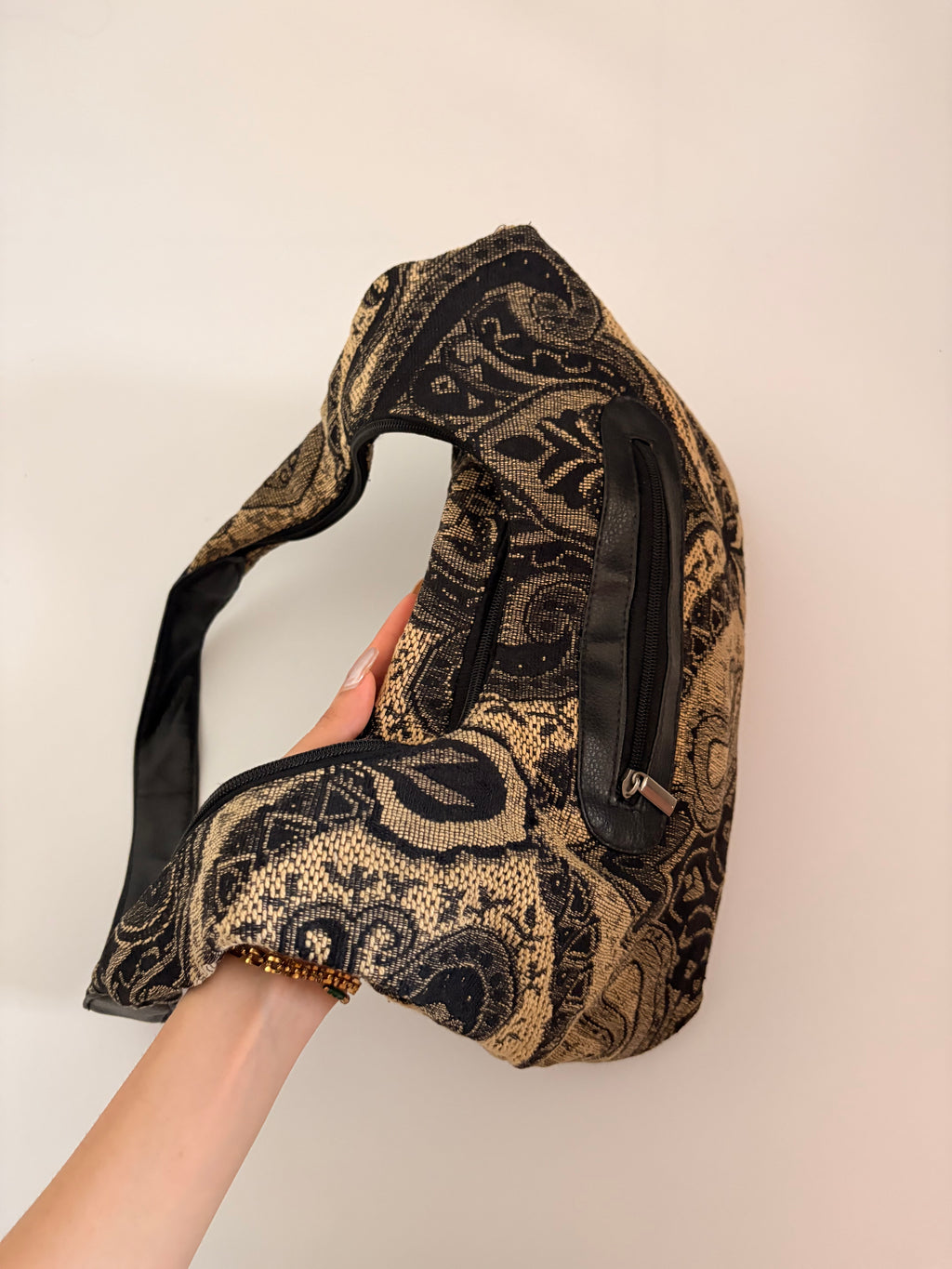 Paisley print hobo bag