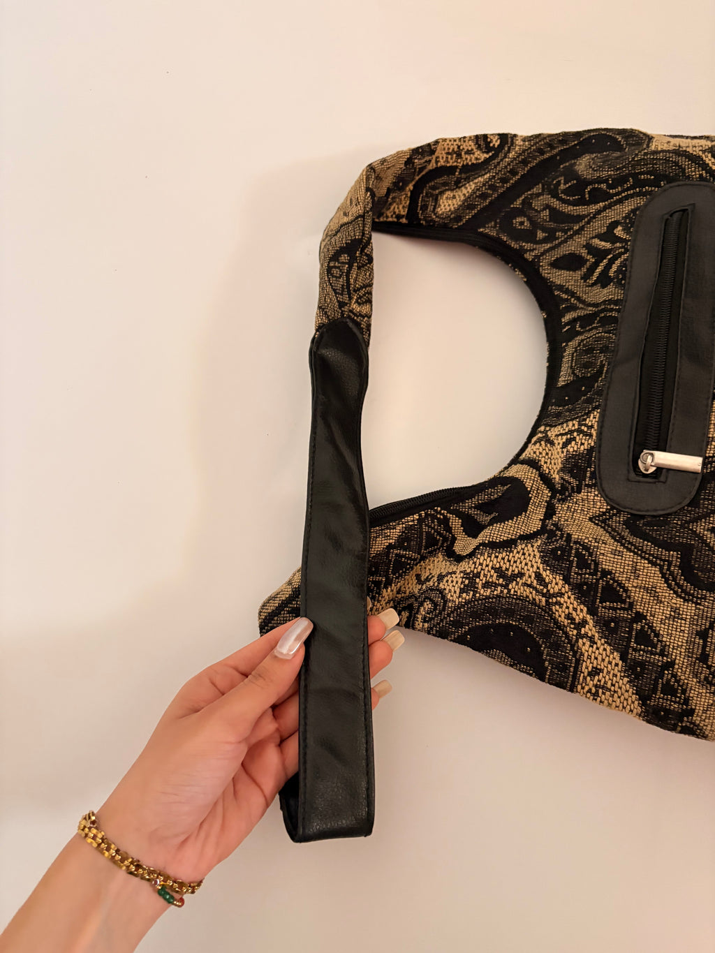Paisley print hobo bag