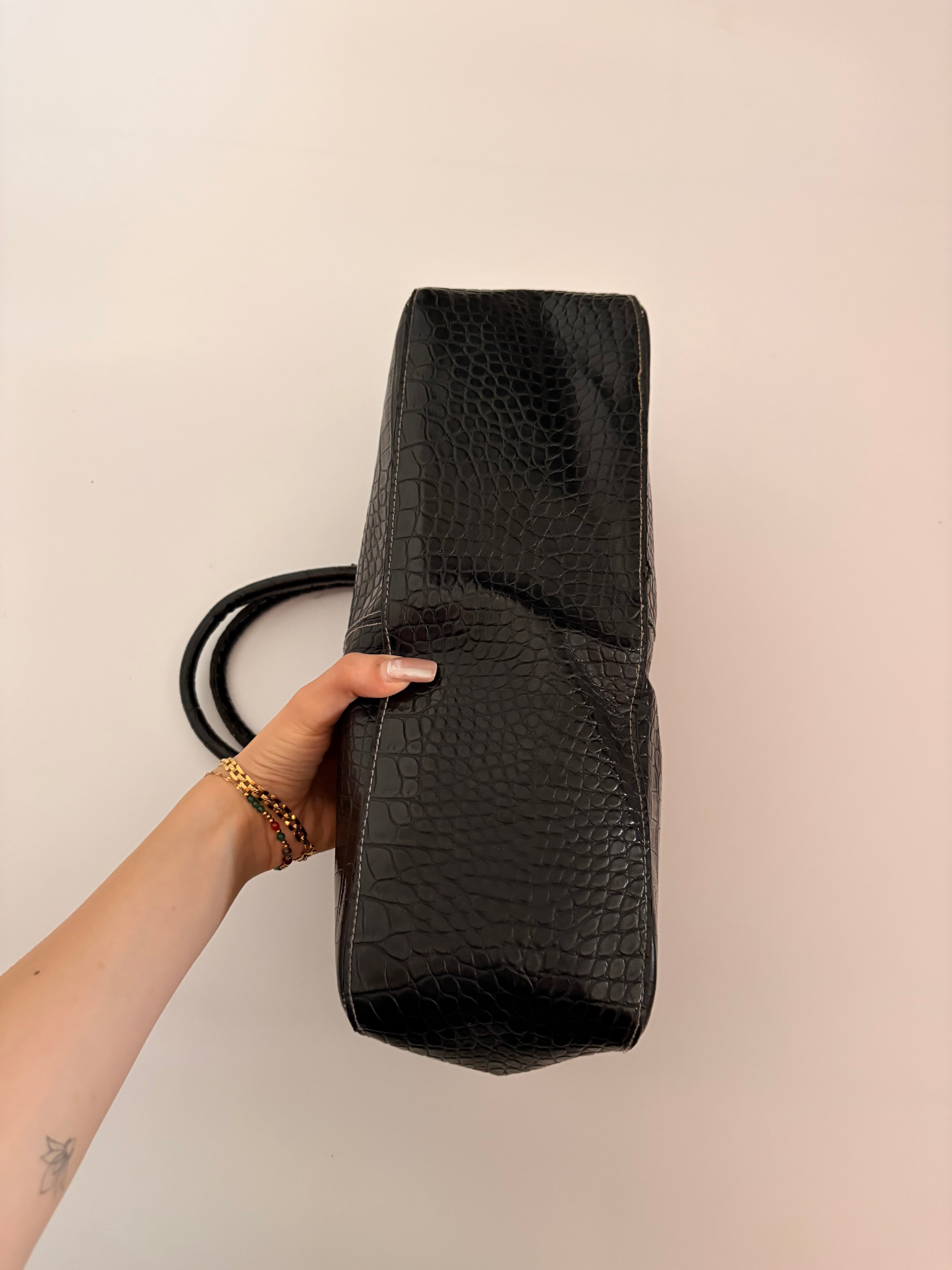 croc embossed bag