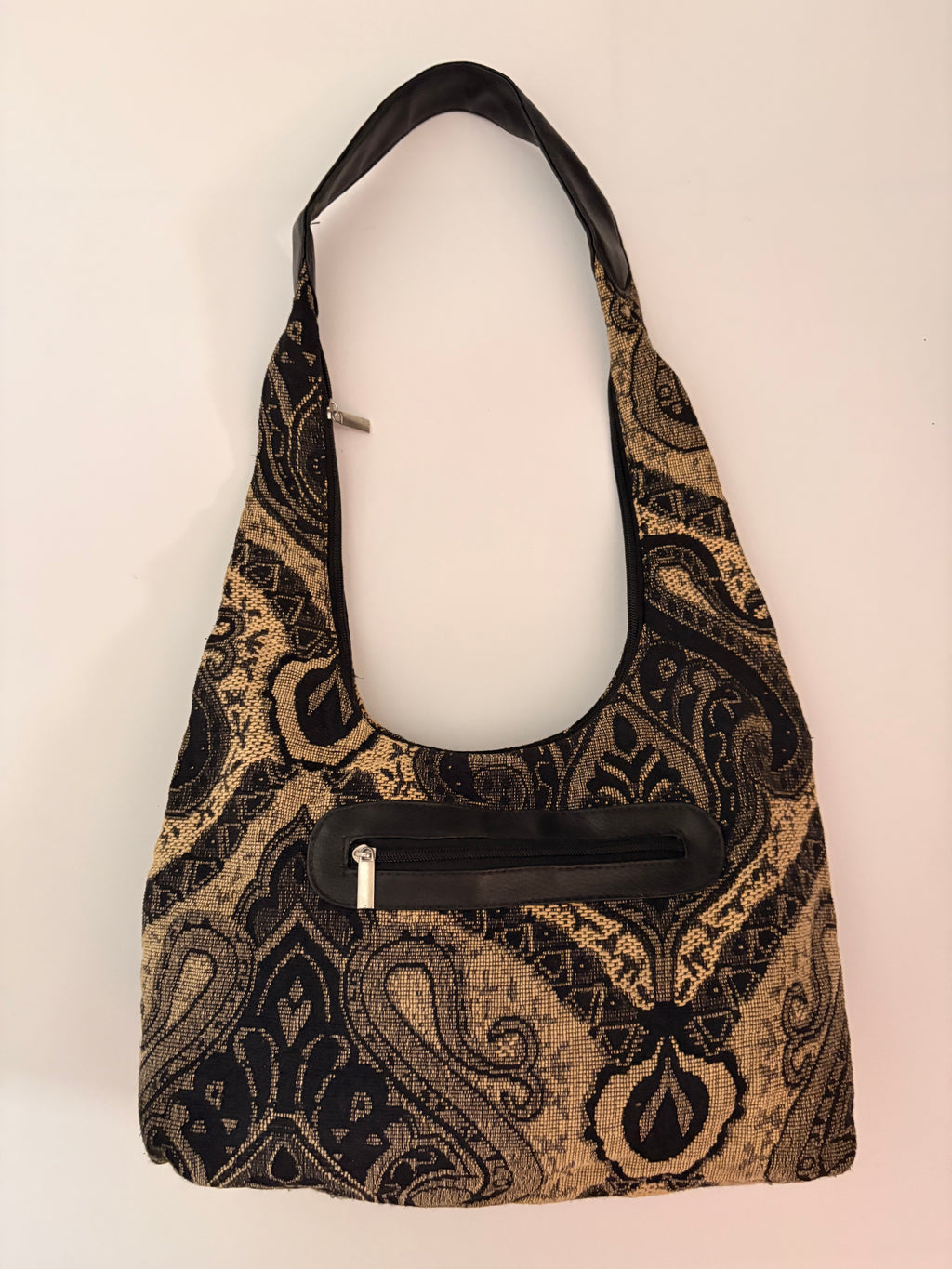 Paisley print hobo bag